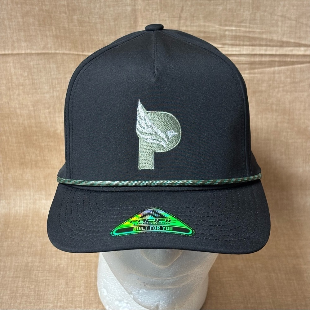 Pacific Headwear embroidered P Hat Snapback  One Size Cap Rope